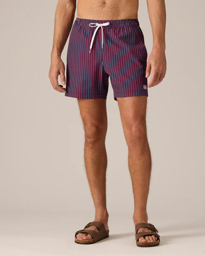 Rhone - R&R Trunk - Goji Berry/Navy/White Stripes - 5.5"