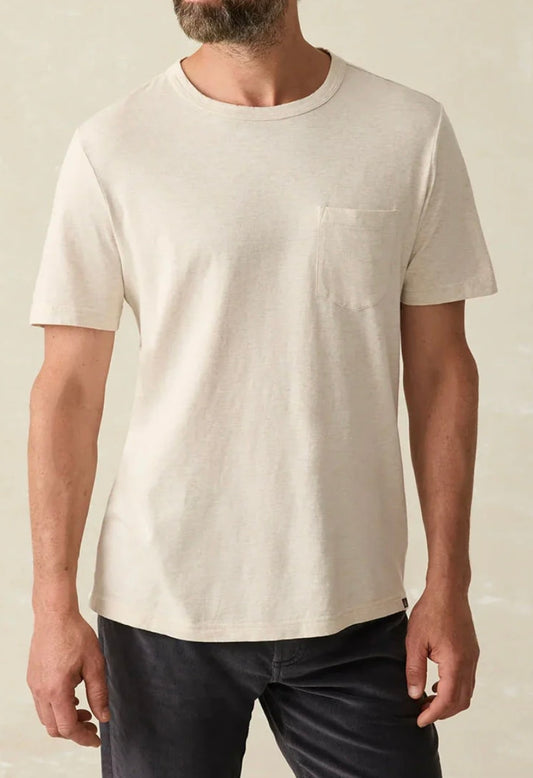 Faherty - Sunwashed Pocket Tee - Sand Point