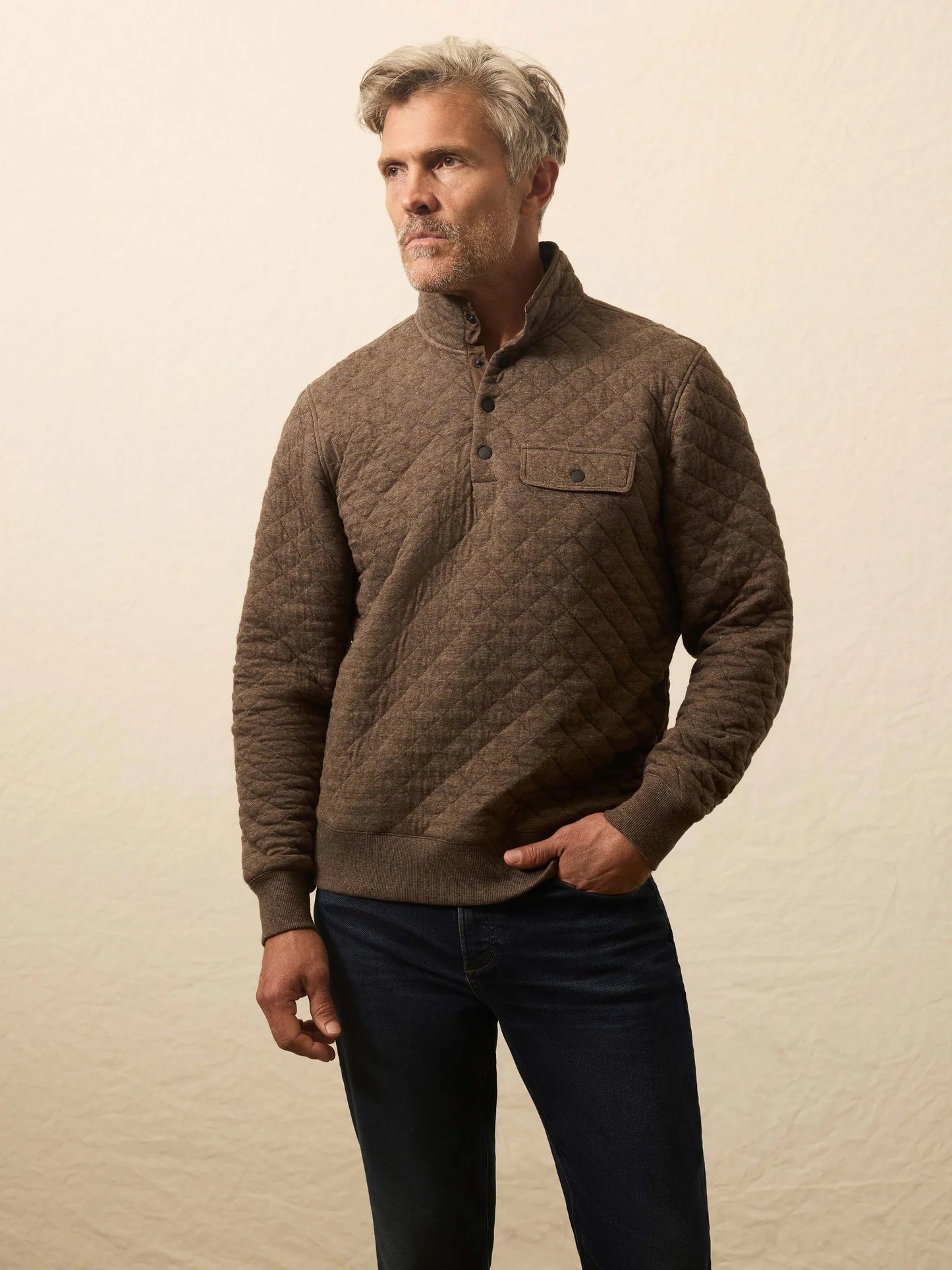 Faherty - Epic Quilted Fleece Pullover - Mountain Branch