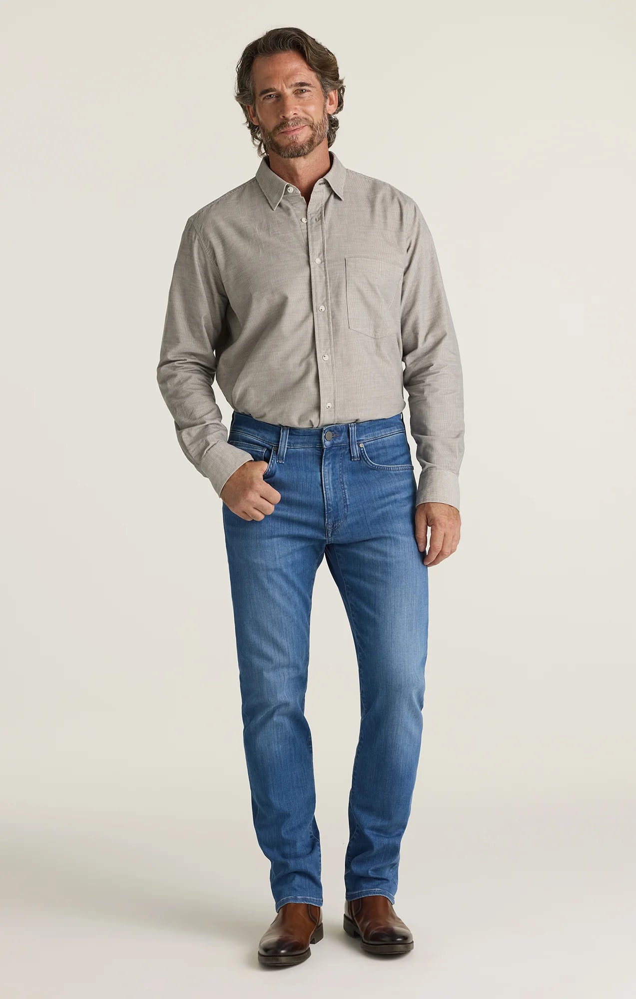 34 Heritage - Courage Straight Leg Jeans - Light Brushed Urban
