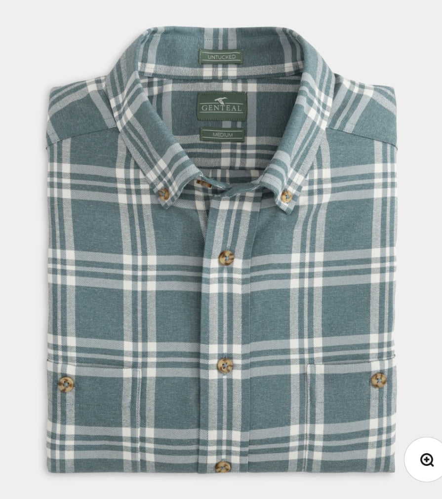 Genteal - Prescott Untucked Performance Flannel - Edgewater