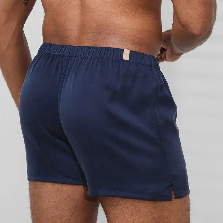 Lunya - Men's Washable Silk Boxer - Deep Blue