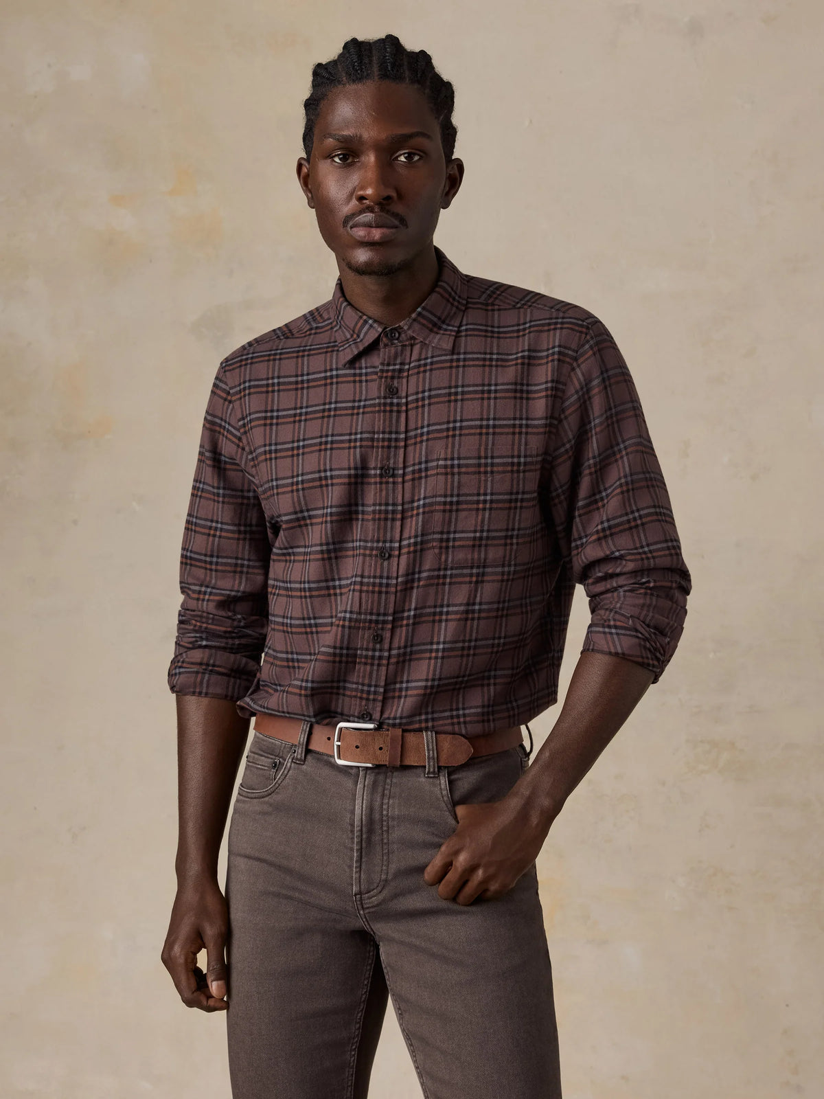 Faherty - Timberline Brushed Twill Shirt - Smoky Hills Plaid