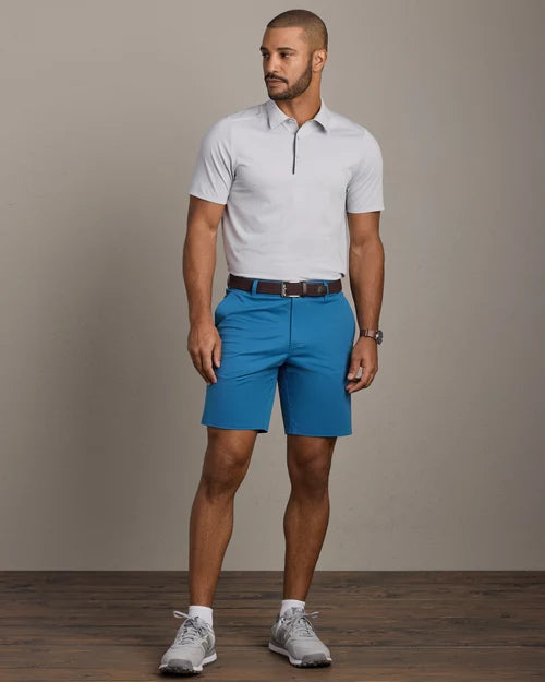 Rhone - Approach Tech Polo - Sleet Gray Seersucker