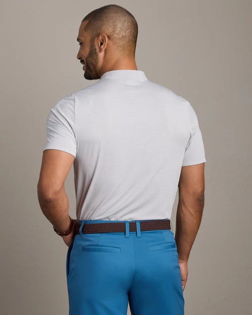 Rhone - Approach Tech Polo - Sleet Gray Seersucker