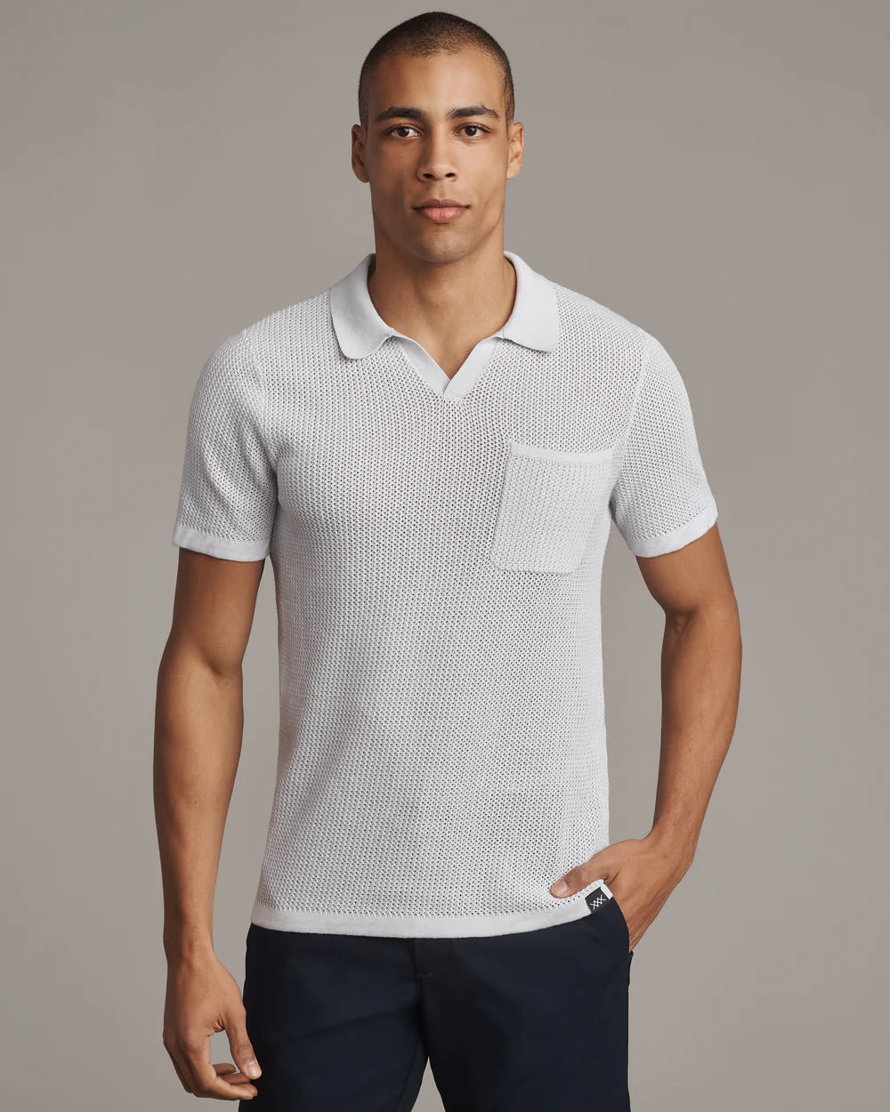 Rhone - Coastal Johnny Collar Polo - Sleet Gray