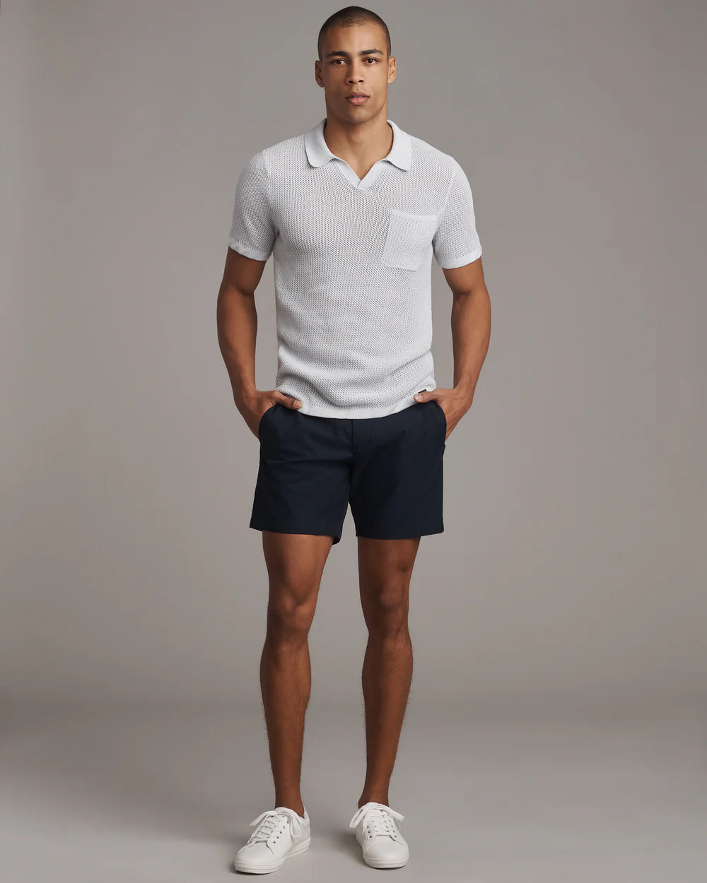 Rhone - Coastal Johnny Collar Polo - Sleet Gray