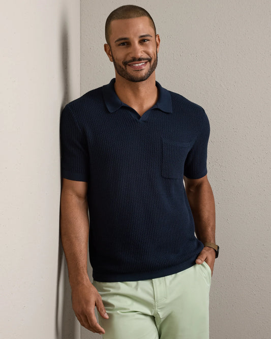 Rhone - Coastal Johnny Collar Polo - True Navy