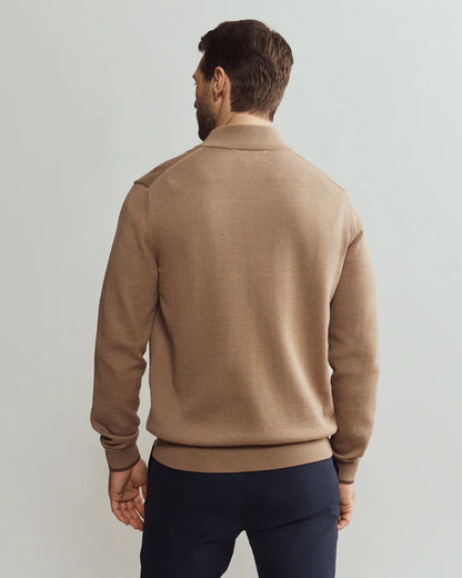 Rhone - Commuter 1/4 Zip Sweater - Savannah Tan Heather