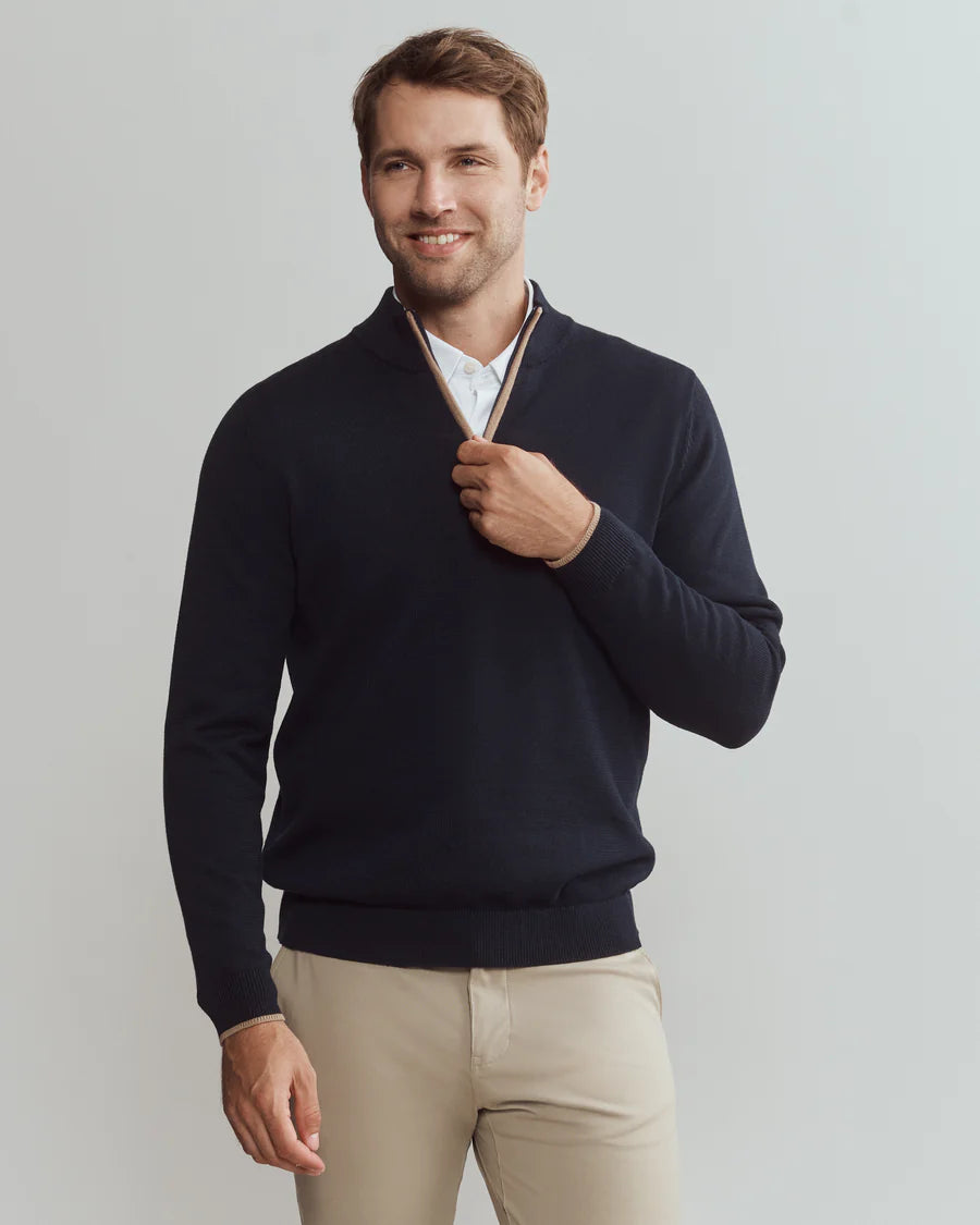 Rhone - Commuter 1/4 Zip Sweater - True Navy