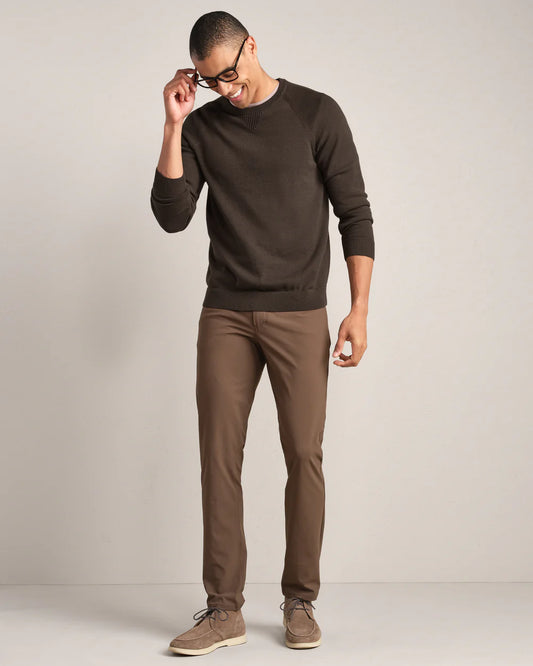 Rhone - Commuter Crew Neck Sweater - Cafe Noir