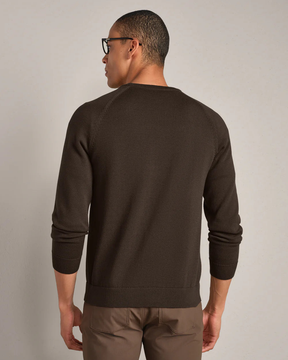 Rhone - Commuter Crew Neck Sweater - Cafe Noir