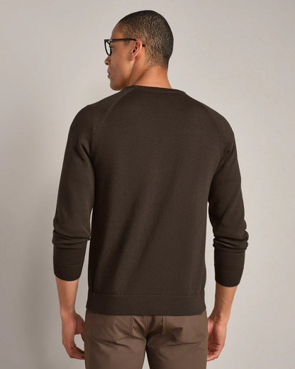 Rhone - Commuter Crew Neck Sweater - Cafe Noir