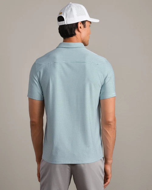 Rhone - Commuter Polo - Fern Green Stripe