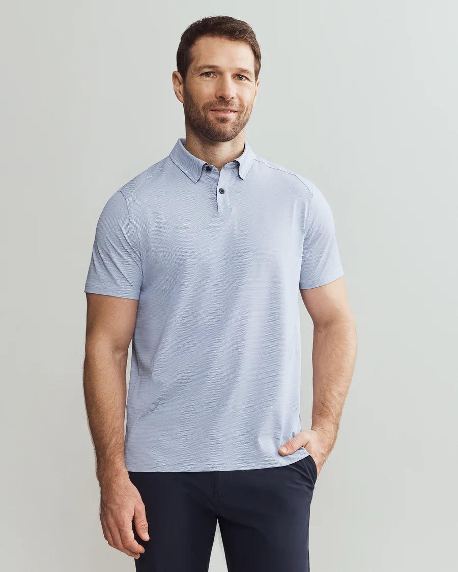 Rhone - Commuter Polo - Navy Geo Dot