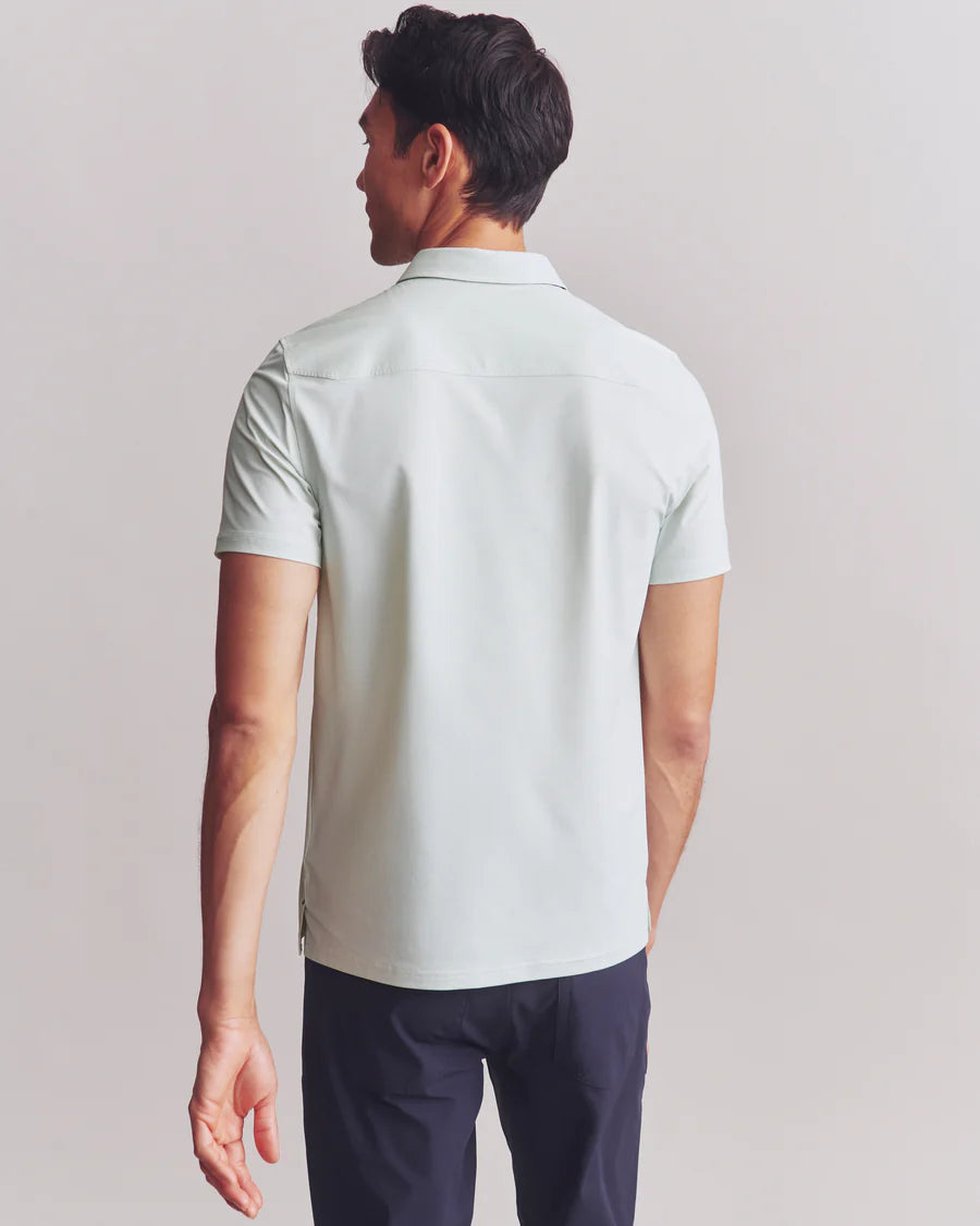 Rhone - Commuter Polo - Seagrass Green Honeycomb