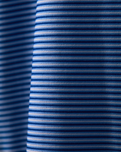 Rhone - Commuter Polo - Bright Sapphire Double Stipe