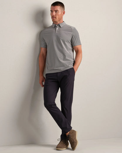 Rhone - Commuter Polo - Cinnamon Red Stripe