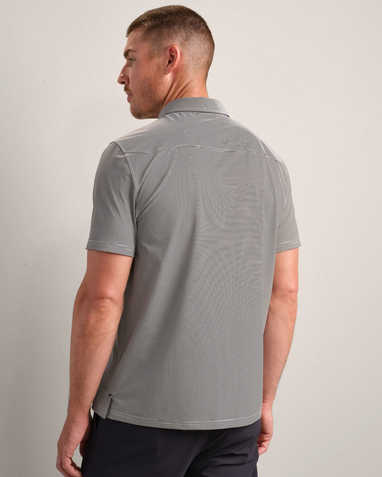 Rhone - Commuter Polo - Cinnamon Red Stripe