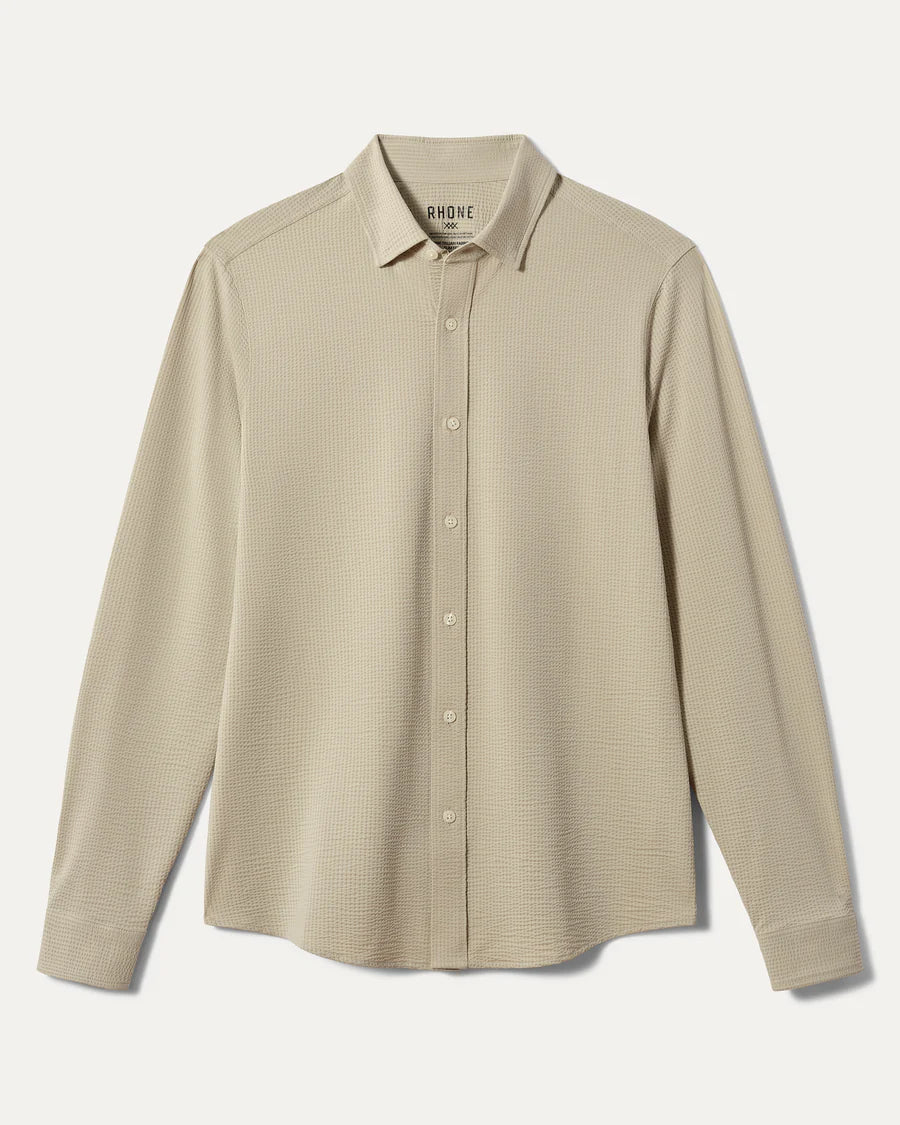 Rhone - Commuter Seersucker Button Down - Slim Fit - Stone