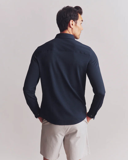 Rhone - Commuter Seersucker Button Down - Slim Fit - True Navy