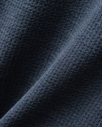 Rhone - Commuter Seersucker Short Sleeve Button Down - Navy Chambray