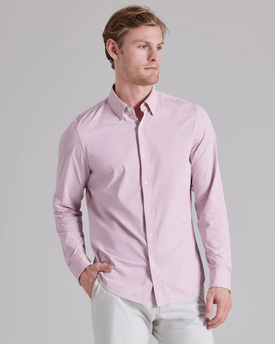 Rhone - Commuter Shirt - Slim - Pink Morse