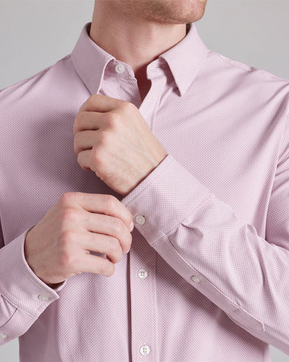 Rhone - Commuter Shirt - Slim - Pink Morse