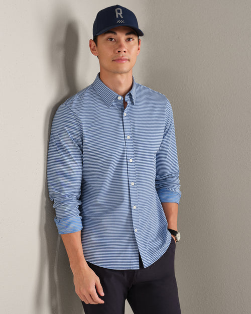 Rhone - Commuter Shirt Slim Fit - Navy Gingham