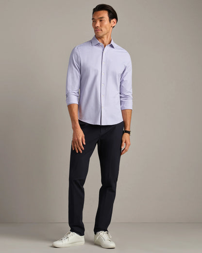 Rhone - Commuter Shirt Semi Spread Collar - Lilac Rain Gingham
