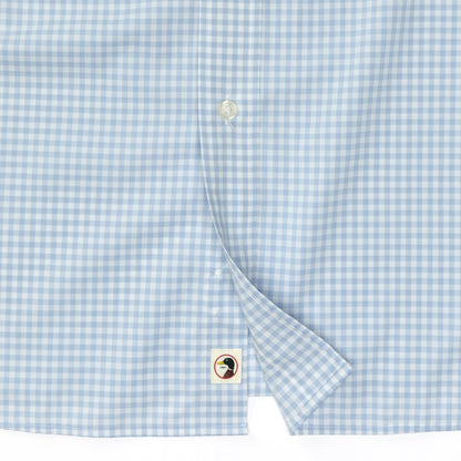 Duck Head - Long Sleeve Performance Poplin Sport Shirt - Walton Gingham - Zen Blue