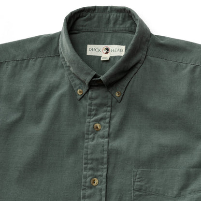 Duck Head - Long Sleeve Cotton Corduroy Whitman Solid Shirt - Balsam Green