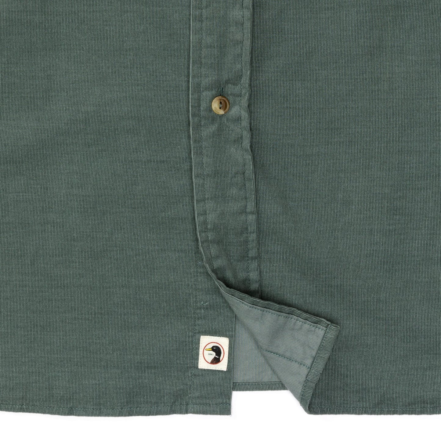 Duck Head - Long Sleeve Cotton Corduroy Whitman Solid Shirt - Balsam Green