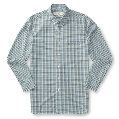 Duck Head - Long Sleeve Performance Poplin Sport Shirt - Benton Plaid - Legion Blue