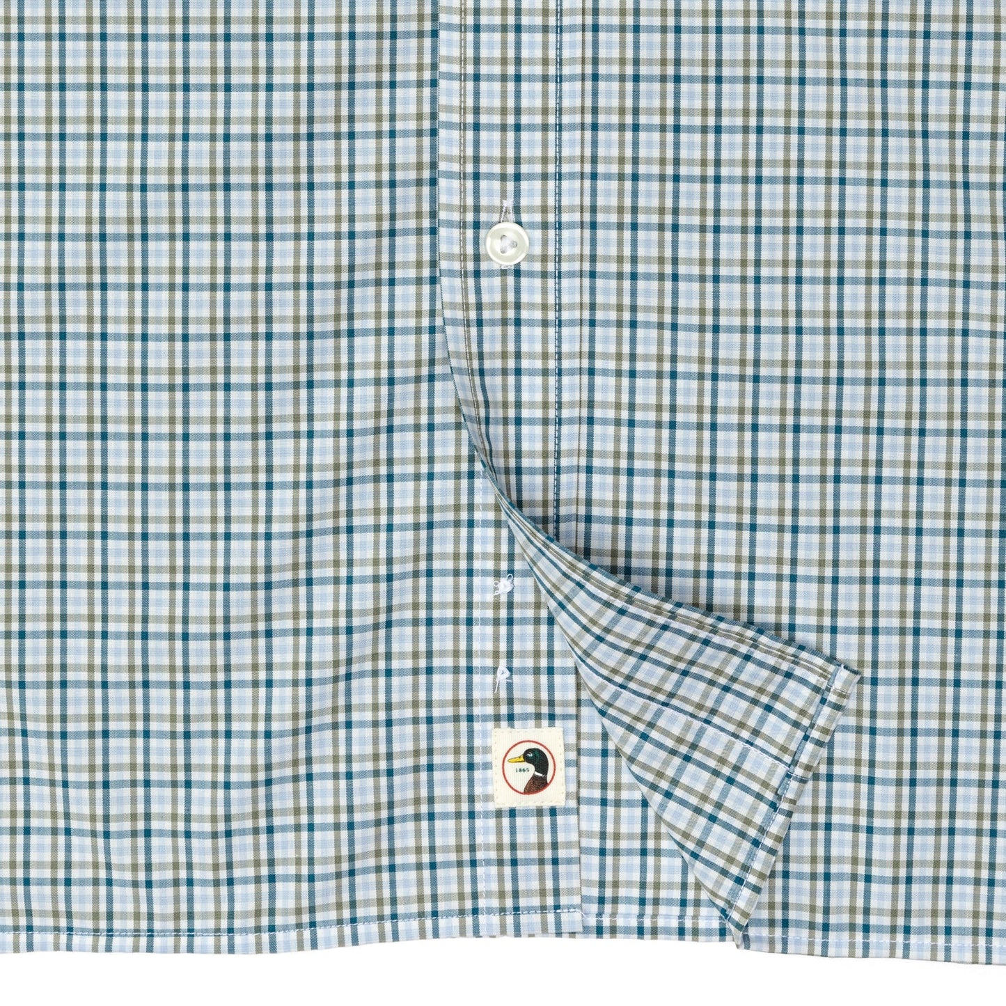 Duck Head - Long Sleeve Performance Poplin Sport Shirt - Benton Plaid - Legion Blue