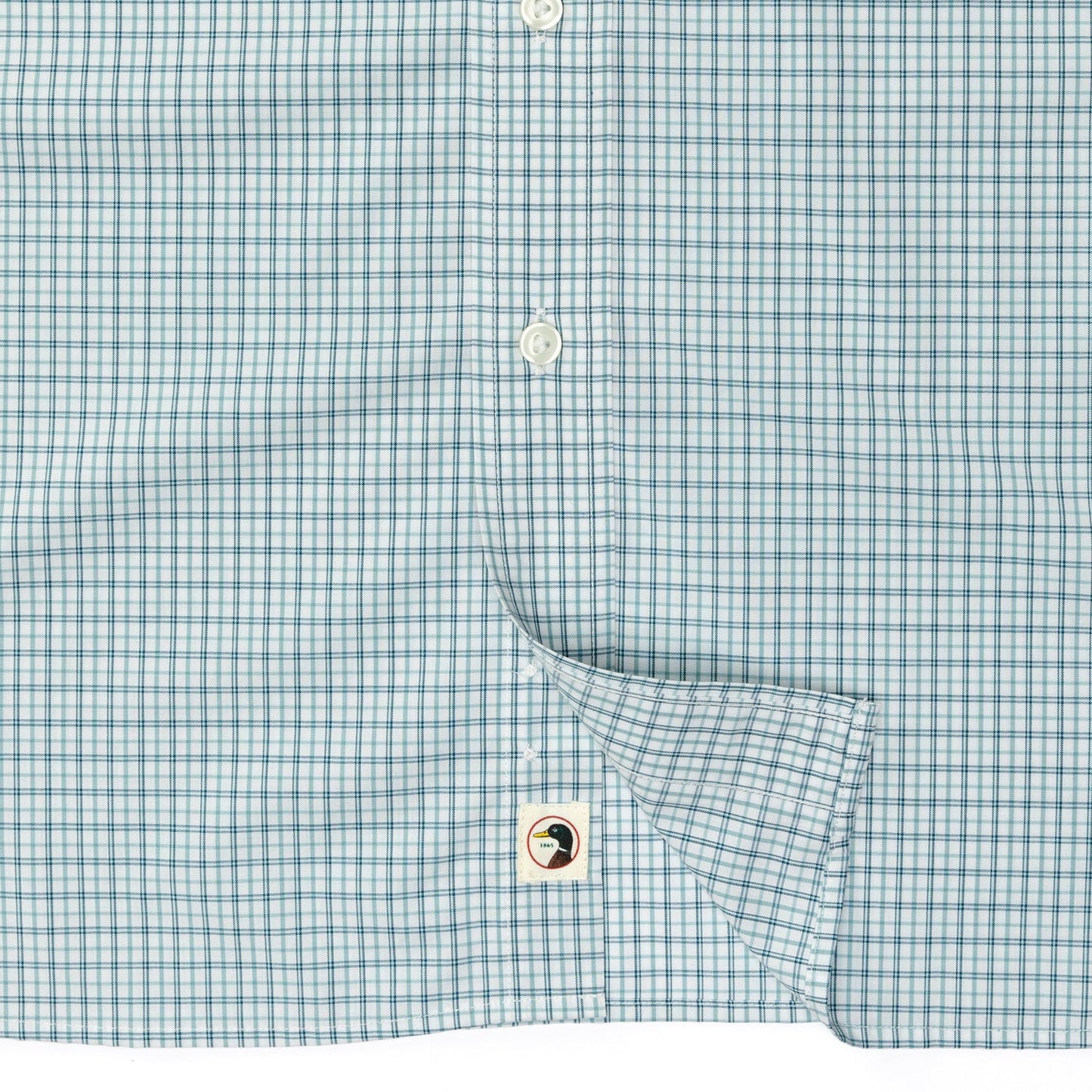 Duck Head - Long Sleeve Performance Poplin Shirt - Langley Plaid - Flint Blue