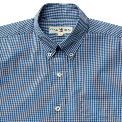 Duck Head - Long Sleeve Performance Poplin Shirt - Fuller Plaid - Varsity Blue