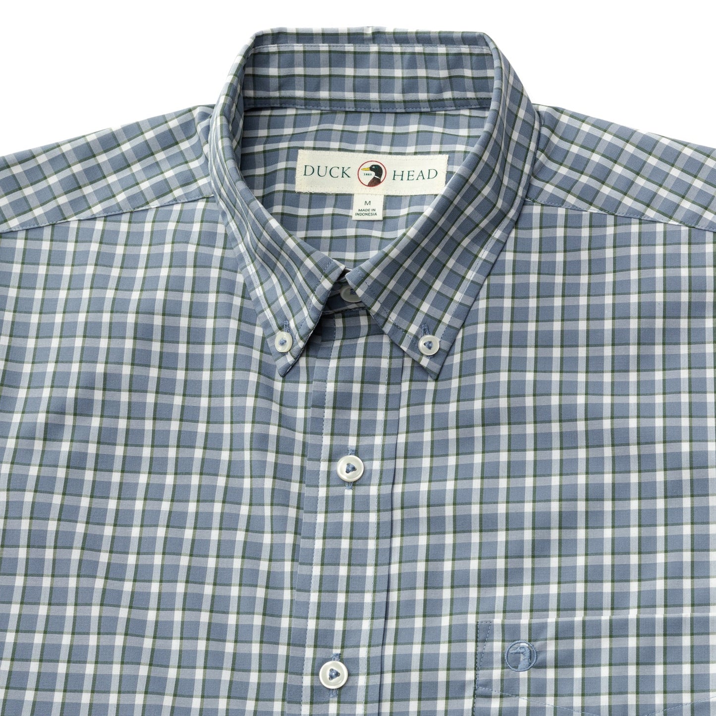 Duck Head - Performance Poplin Sport Shirt - Stone Blue