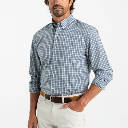 Duck Head - Performance Poplin Sport Shirt - Stone Blue