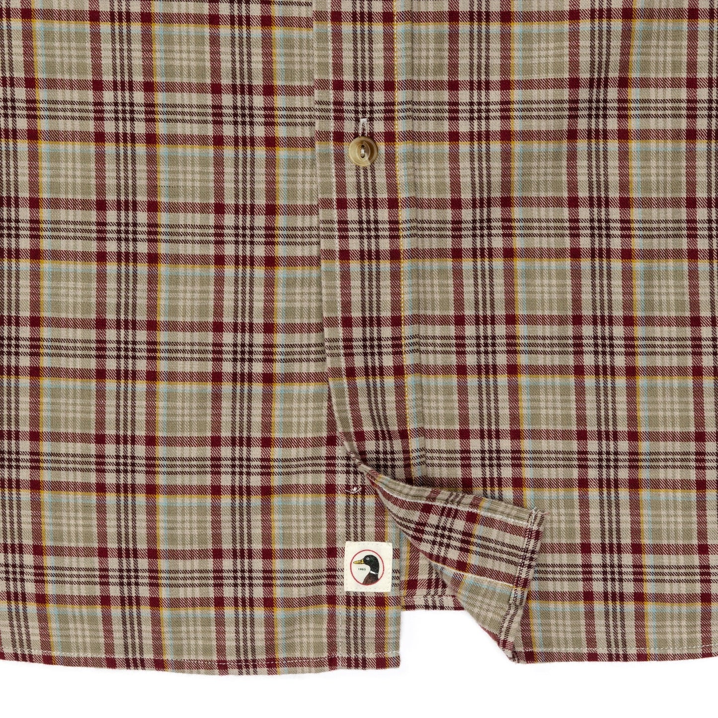 Duck Head - Long Sleeve Cotton/Wool Twill Shirt - Westfall Plaid - Tawny Port