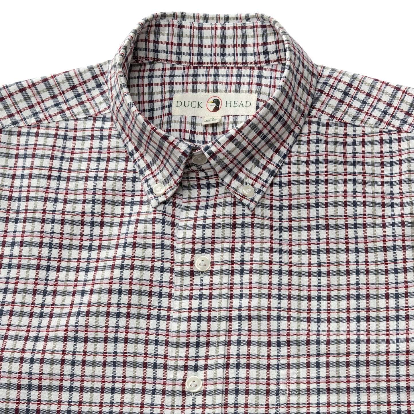 Duck Head - Long Sleeve Cotton Oxford Shirt - Dafton Plaid - Navy