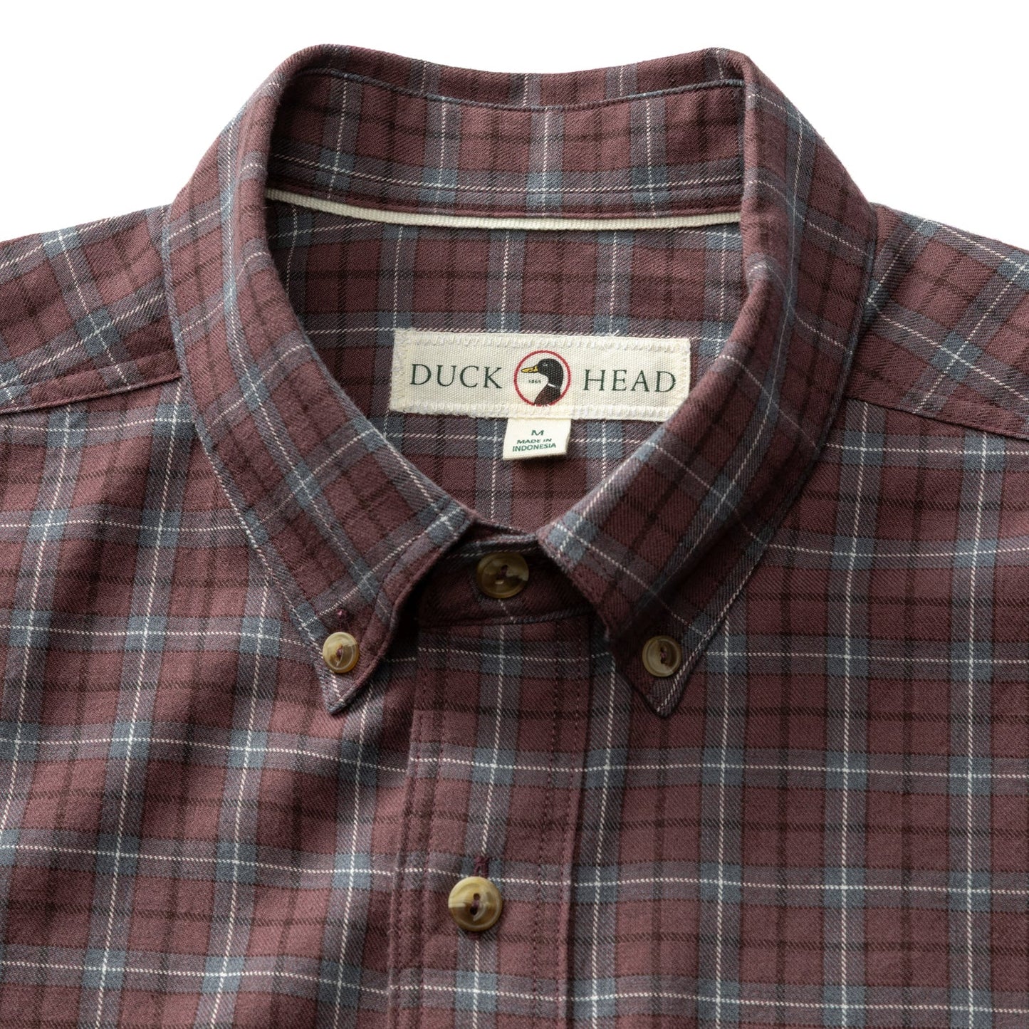 Duck Head - Cotton Wool Sport Shirt - Mercer Plaid - Huckleberry