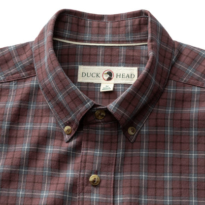 Duck Head - Cotton Wool Sport Shirt - Mercer Plaid - Huckleberry
