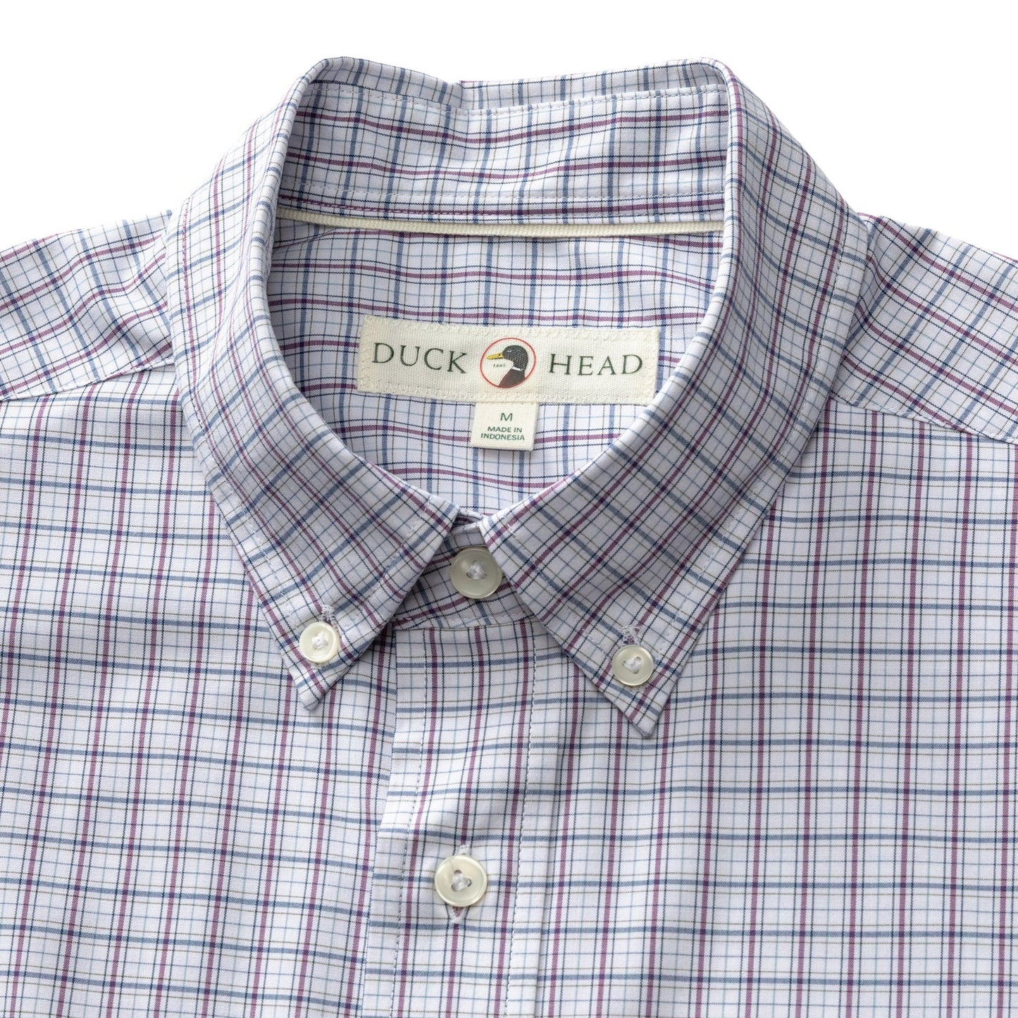 Duck Head - Performance Poplin Sport Shirt - Edison Plaid - Navy Peony