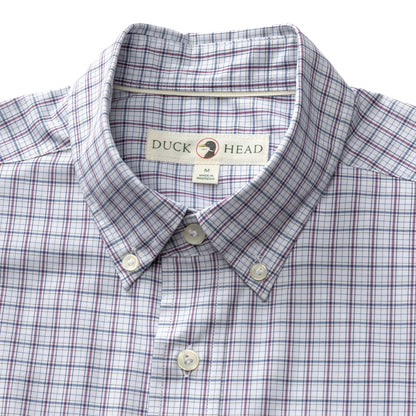 Duck Head - Performance Poplin Sport Shirt - Edison Plaid - Navy Peony