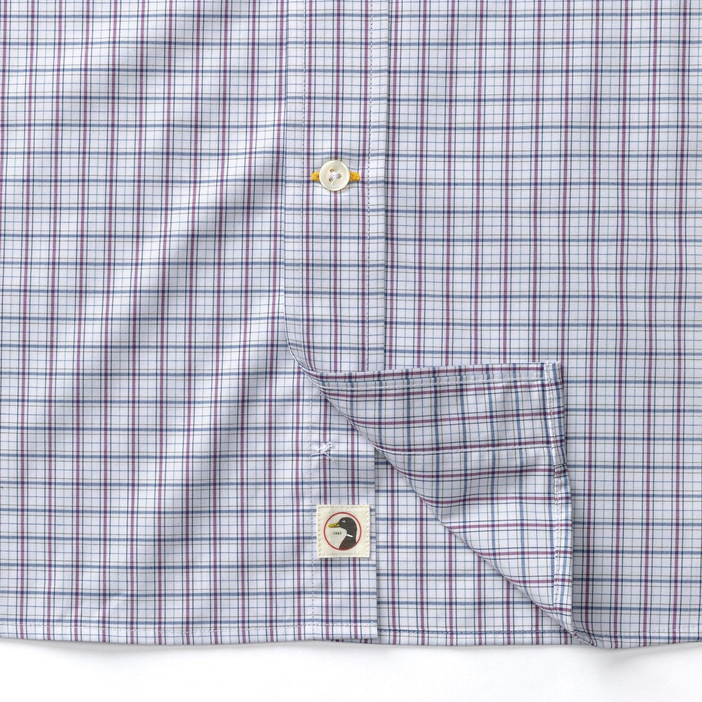 Duck Head - Performance Poplin Sport Shirt - Edison Plaid - Navy Peony
