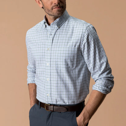 Duck Head - Long Sleeve Cotton Oxford Shirt - Kline Plaid - Hunter Green