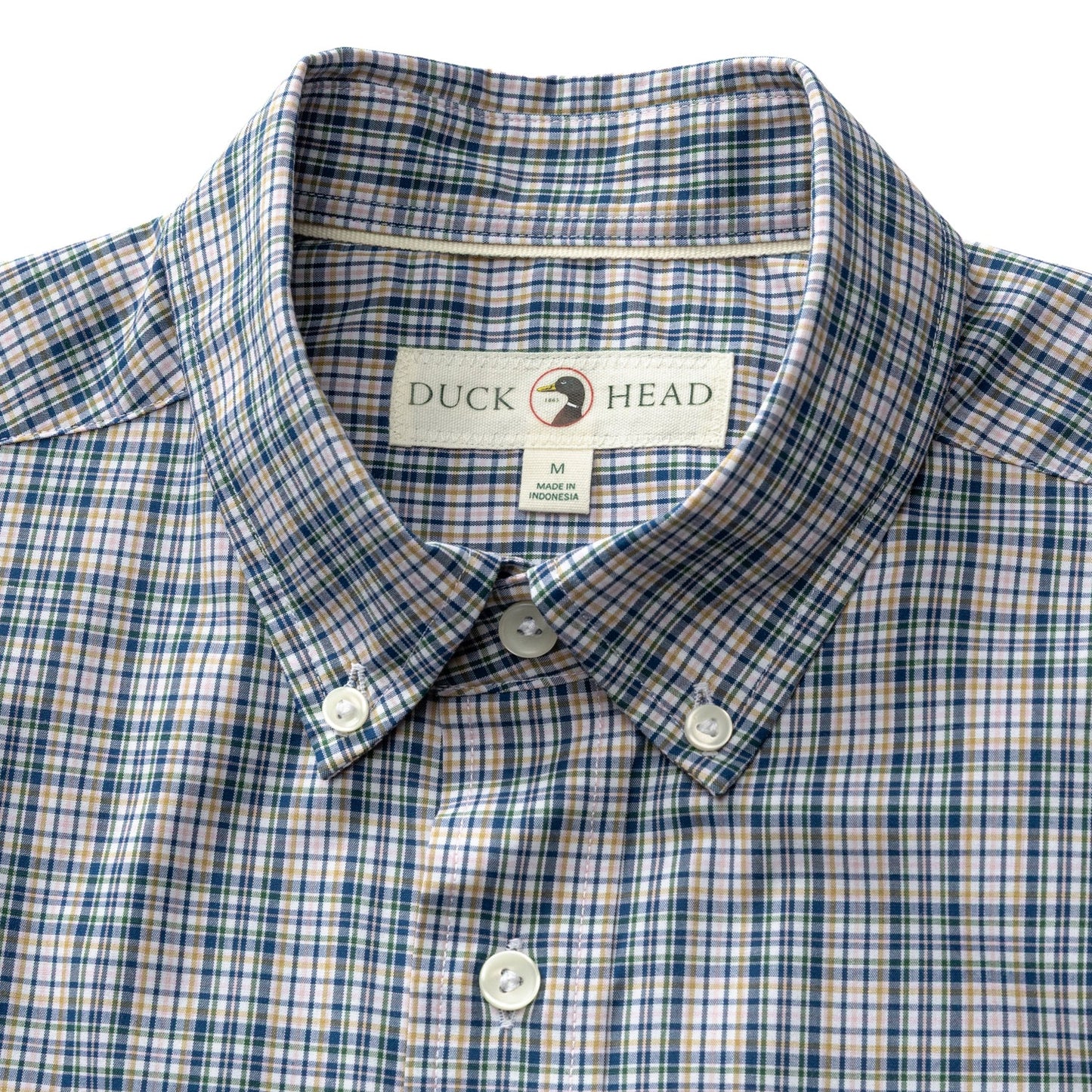 Duck Head - Performance Poplin Sport Shirt - Winstead Plaid - Navy Peony