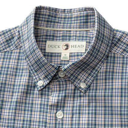 Duck Head - Performance Poplin Sport Shirt - Winstead Plaid - Navy Peony