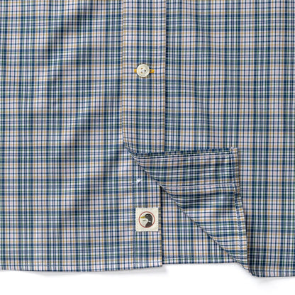Duck Head - Performance Poplin Sport Shirt - Winstead Plaid - Navy Peony